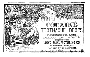 Antique Advertisement: Cocaine Toothdrops